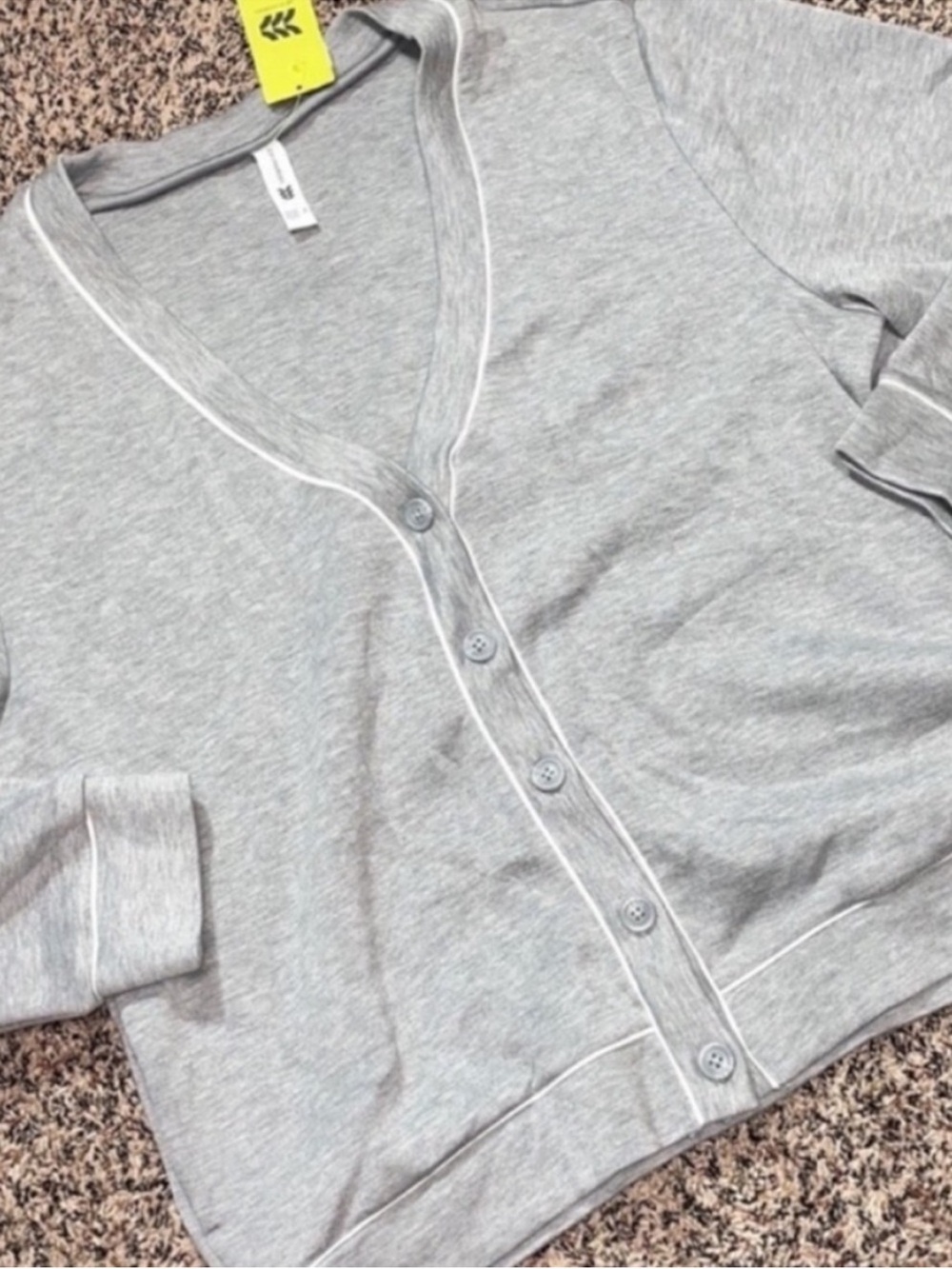 Women’s Grey Button-Front Cardigan Sweater Relaxed Fit XS | NWT - Picture 5 of 10